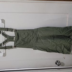 Green overall dress